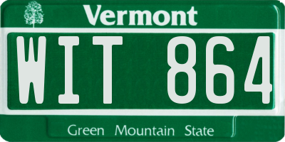 VT license plate WIT864