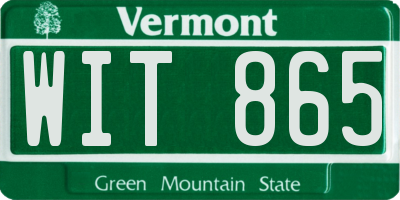 VT license plate WIT865