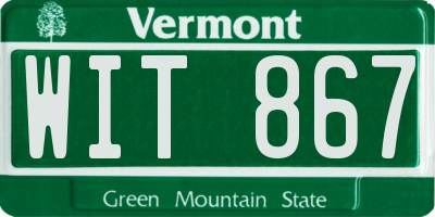 VT license plate WIT867