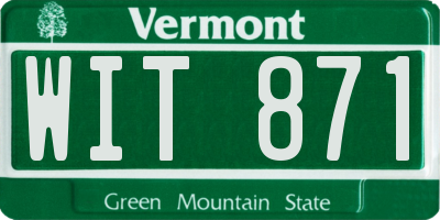 VT license plate WIT871