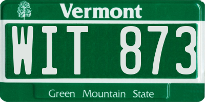VT license plate WIT873
