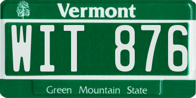VT license plate WIT876