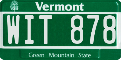 VT license plate WIT878