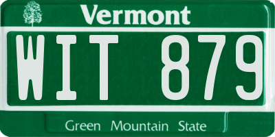 VT license plate WIT879