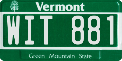 VT license plate WIT881