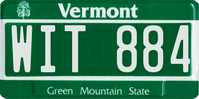 VT license plate WIT884