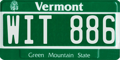 VT license plate WIT886