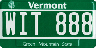 VT license plate WIT888
