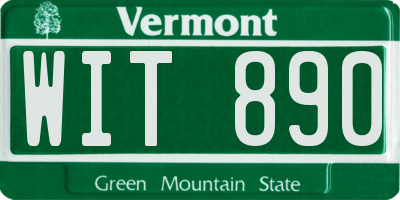 VT license plate WIT890
