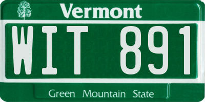 VT license plate WIT891