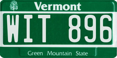 VT license plate WIT896
