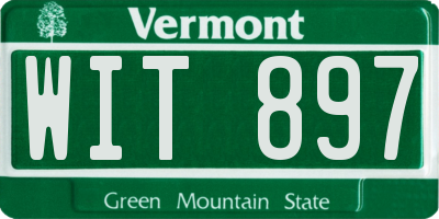 VT license plate WIT897