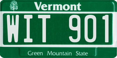 VT license plate WIT901
