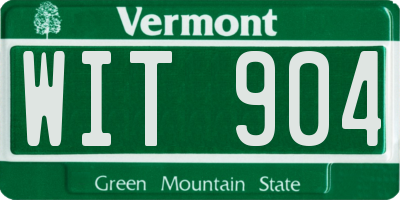 VT license plate WIT904