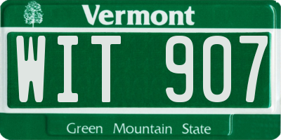 VT license plate WIT907