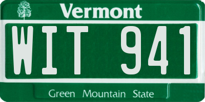 VT license plate WIT941