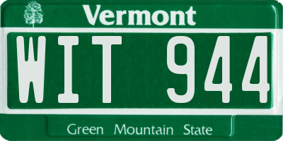 VT license plate WIT944