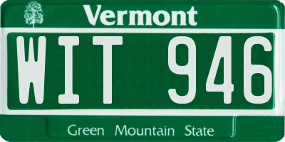 VT license plate WIT946