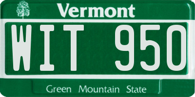 VT license plate WIT950
