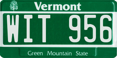 VT license plate WIT956