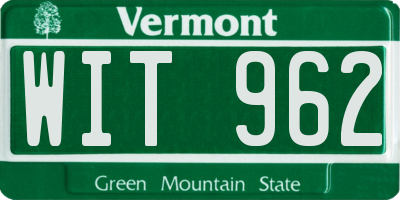 VT license plate WIT962