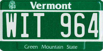 VT license plate WIT964