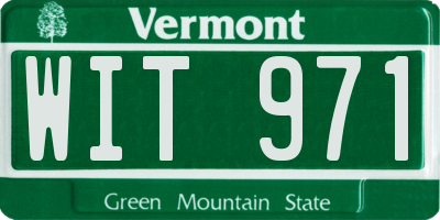 VT license plate WIT971