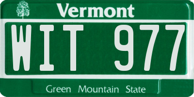 VT license plate WIT977