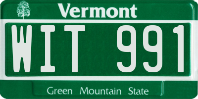 VT license plate WIT991