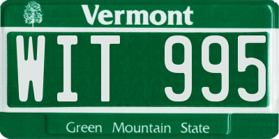 VT license plate WIT995