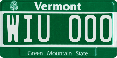 VT license plate WIU000