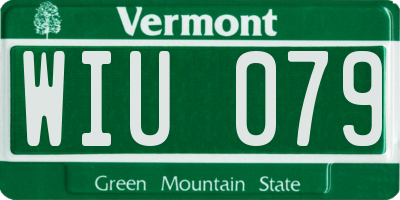 VT license plate WIU079