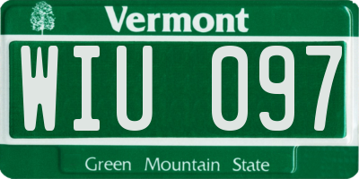 VT license plate WIU097