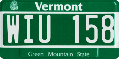 VT license plate WIU158