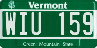 VT license plate WIU159