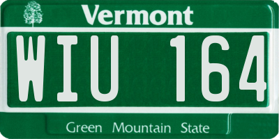 VT license plate WIU164