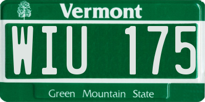 VT license plate WIU175
