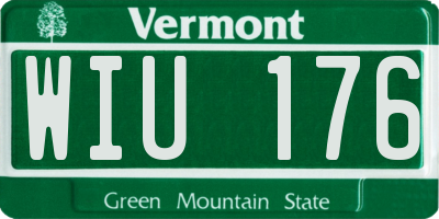 VT license plate WIU176