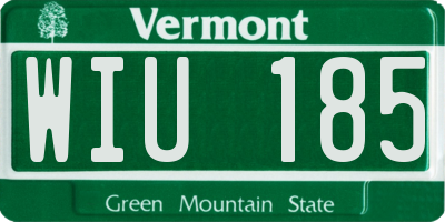 VT license plate WIU185
