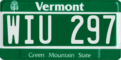 VT license plate WIU297