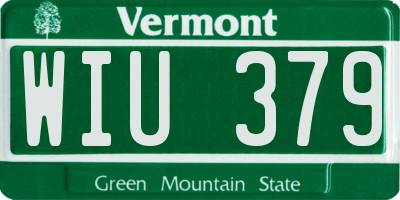 VT license plate WIU379