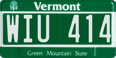 VT license plate WIU414