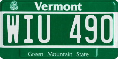 VT license plate WIU490