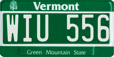 VT license plate WIU556