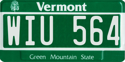 VT license plate WIU564