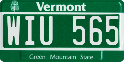 VT license plate WIU565