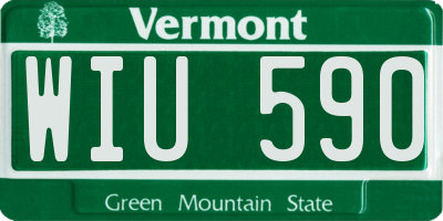 VT license plate WIU590
