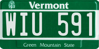 VT license plate WIU591