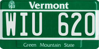 VT license plate WIU620