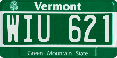 VT license plate WIU621